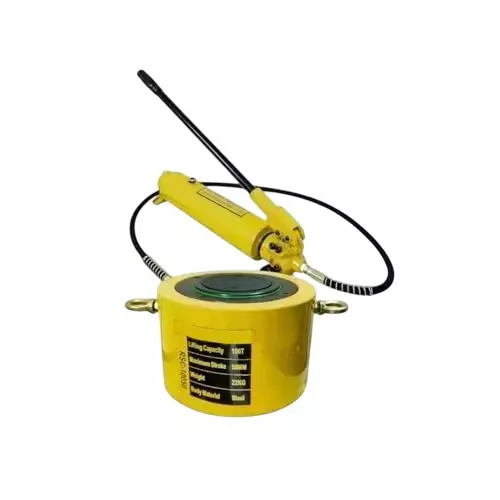GENERIC Hydraulic Cylinder Jack with Hand Pump Kit 100 Ton (100000 Kg) Load Capacity Alloy Steel Yellow, RSC-10050+700A