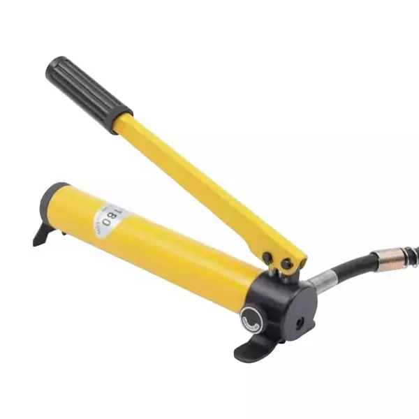 Hartley  Hydraulic Cylinders Solid Jack with Hand Pump 10 Ton (10,000 Kg) Load Capacity Metal  Yellow, RSC-1050180