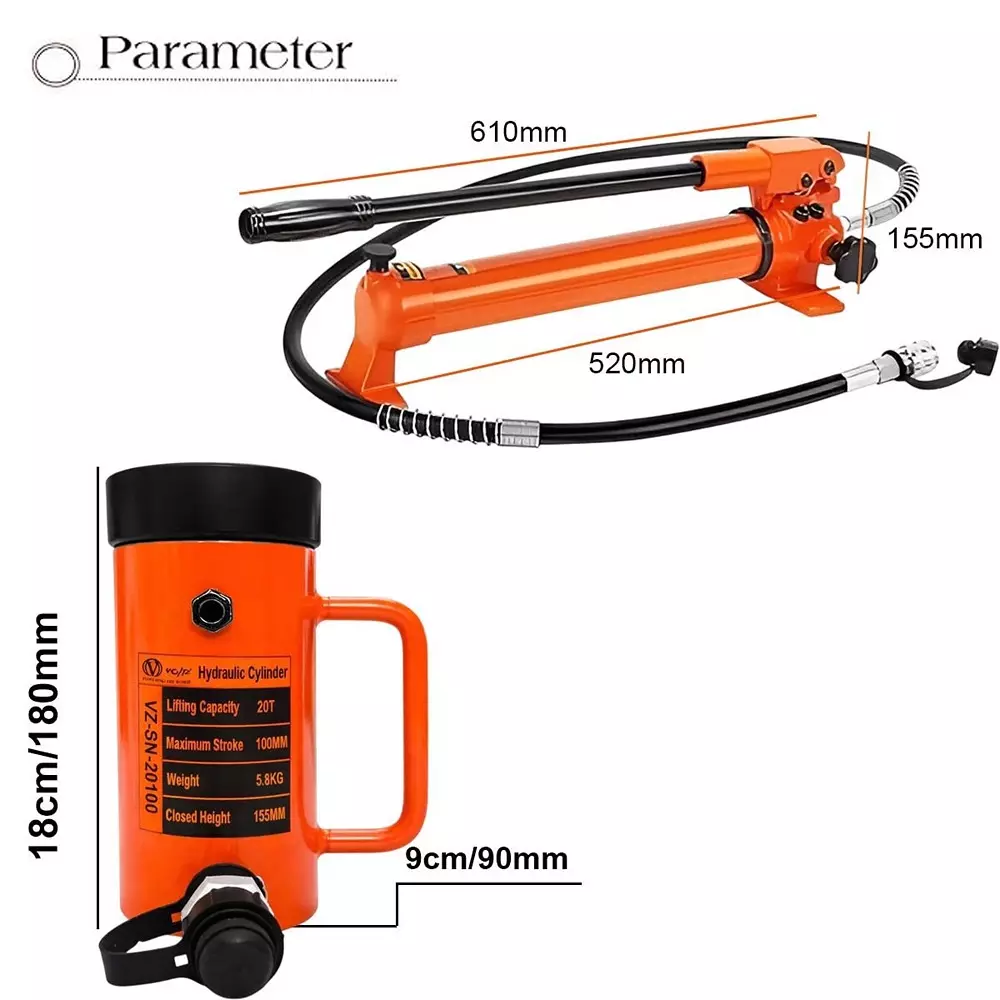 voltz-hydraulic-lifting-jack-with-cp-700-hydraulic-pump-single-acting-20-ton-lifting-capacity-and-100-mm-stroke-vz-sn-20100