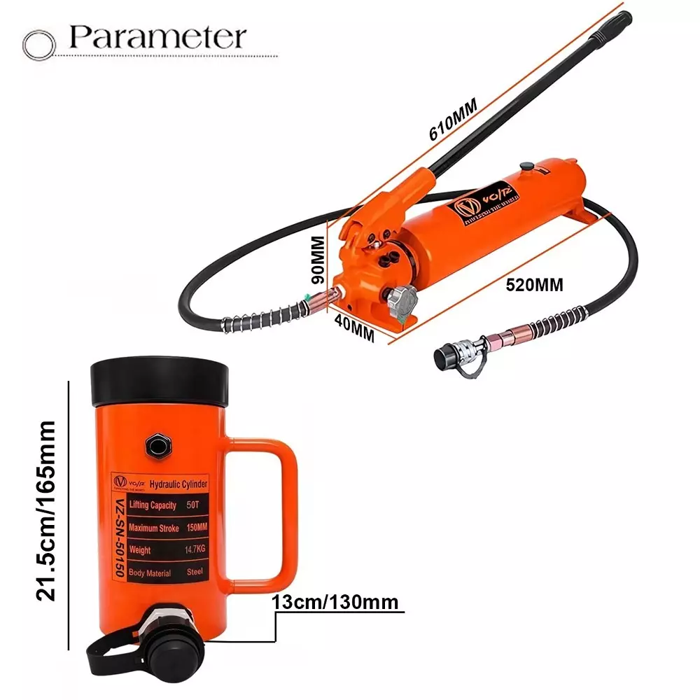 voltz-hydraulic-lifting-jack-with-cp-700a-hydraulic-pump-single-acting-50-ton-lifting-capacity-and-150-mm-stroke-vz-sn-50150