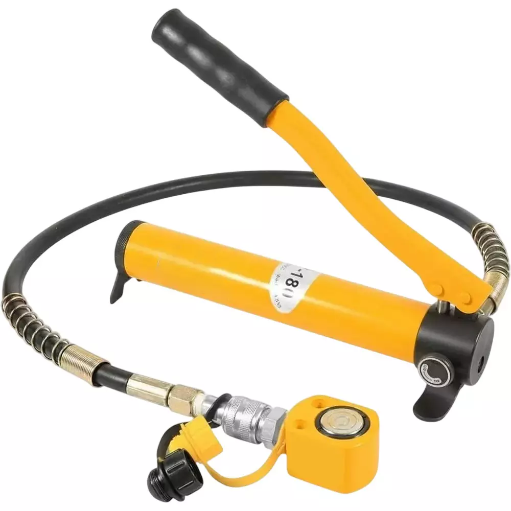 GENERIC Hydraulic Cylinder Jack Kit with Hand Pump Alloy Steel 5 Ton (5000 Kg) Load Capacity for Industrial Uses, FPY-5+180