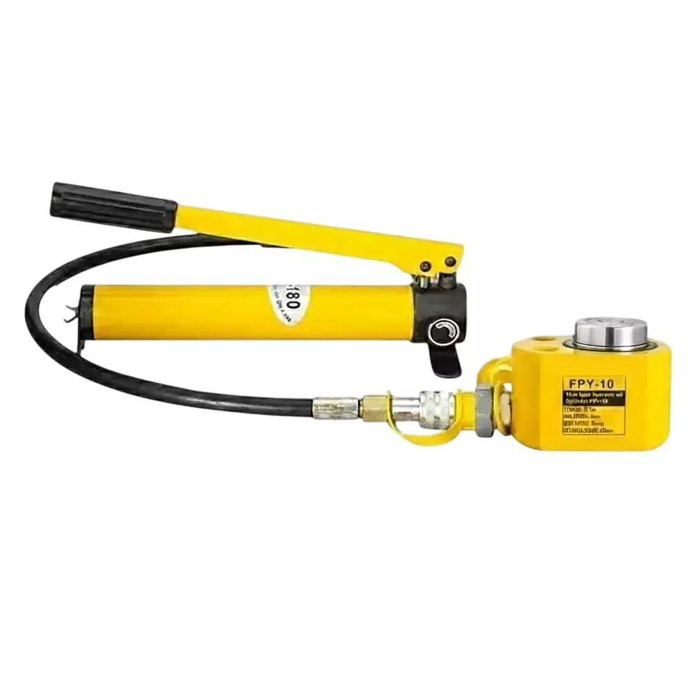 Hartley Hydraulic Cylinder Jack Kit with Hand Pump Alloy Steel 10 Ton (10000 Kg) Load Capacity for Industrial Uses, FPY-10+180