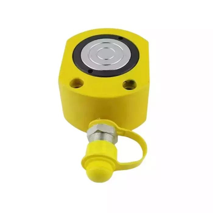 Hartley  Hydraulic Cylinder Jack with Hand Pump Kit 20 Ton (20000 Kg) Load Capacity Alloy Steel  Yellow, FPY-20+180