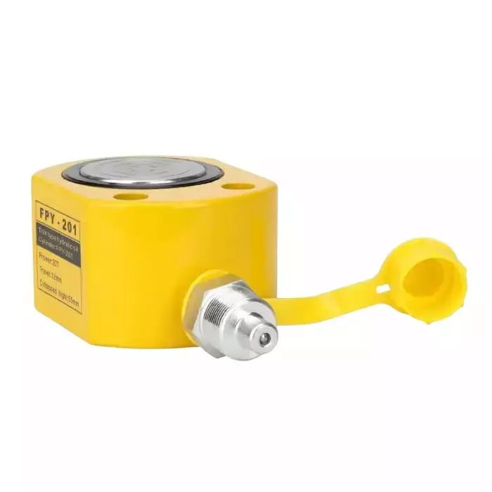 Hartley  Hydraulic Cylinder Jack with Hand Pump Kit 20 Ton (20000 Kg) Load Capacity Alloy Steel  Yellow, FPY-20+180