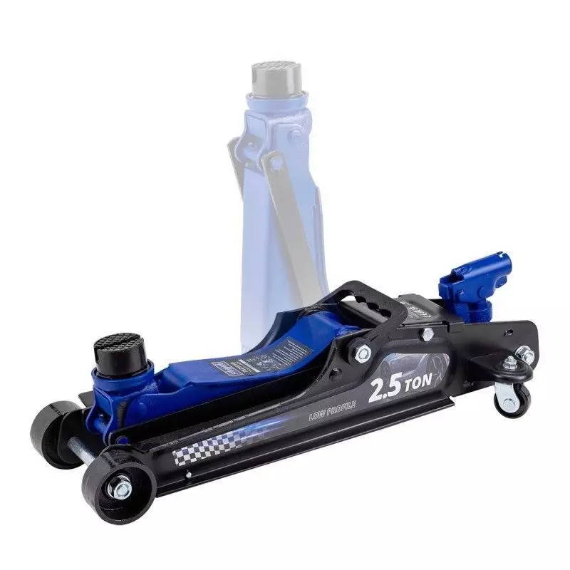 Scheppach Low Profile Hydraulic Jack with Rubber Pad 2500 Kg Load Capacity 385 mm Maximum Lifting Height, Sch-T825010