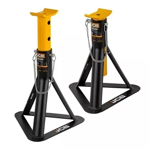 JCB Jack Stand 2 Ton (2000 Kg) Load Capacity 265 - 365 mm Lifting Range Metal Yellow & Black, JCB-TH52011 (Pack of 2 Pcs)