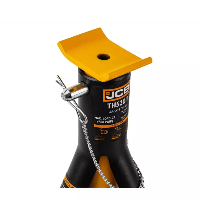 JCB Jack Stand 2 Ton (2000 Kg) Load Capacity 265 - 365 mm Lifting Range Metal Yellow & Black, JCB-TH52011 (Pack of 2 Pcs)