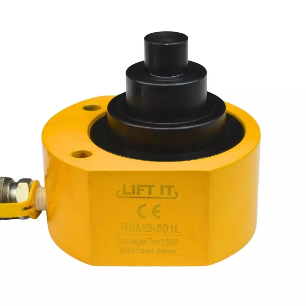 Liftit Hydraulic Multi Stage Jack with JCP 700 Pump 50 Ton Lifting 64 mm Stroke Length 138x115 mm Outside Dia., RSMB 50 1L