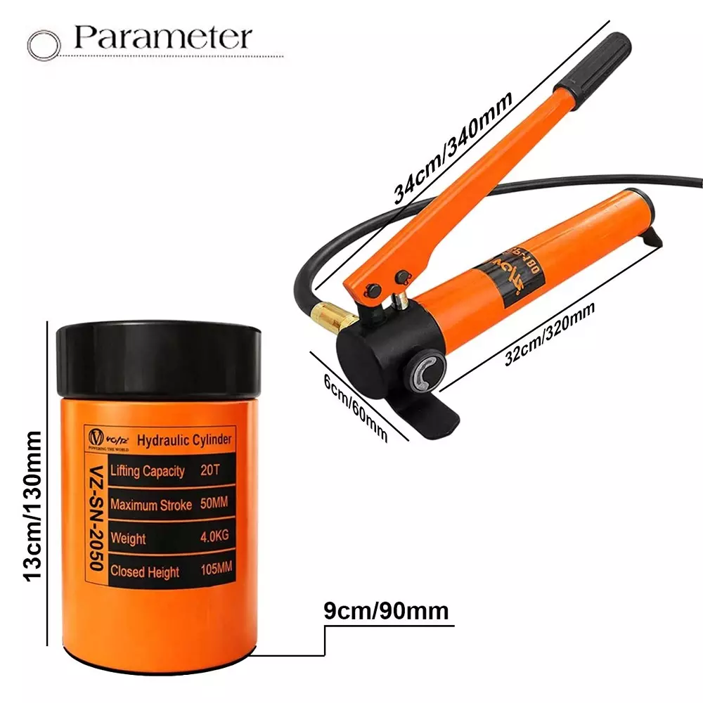 voltz-hydraulic-lifting-jack-with-cp-180-hydraulic-pump-single-acting-20-ton-lifting-capacity-and-50-mm-stroke-vz-sn-2050