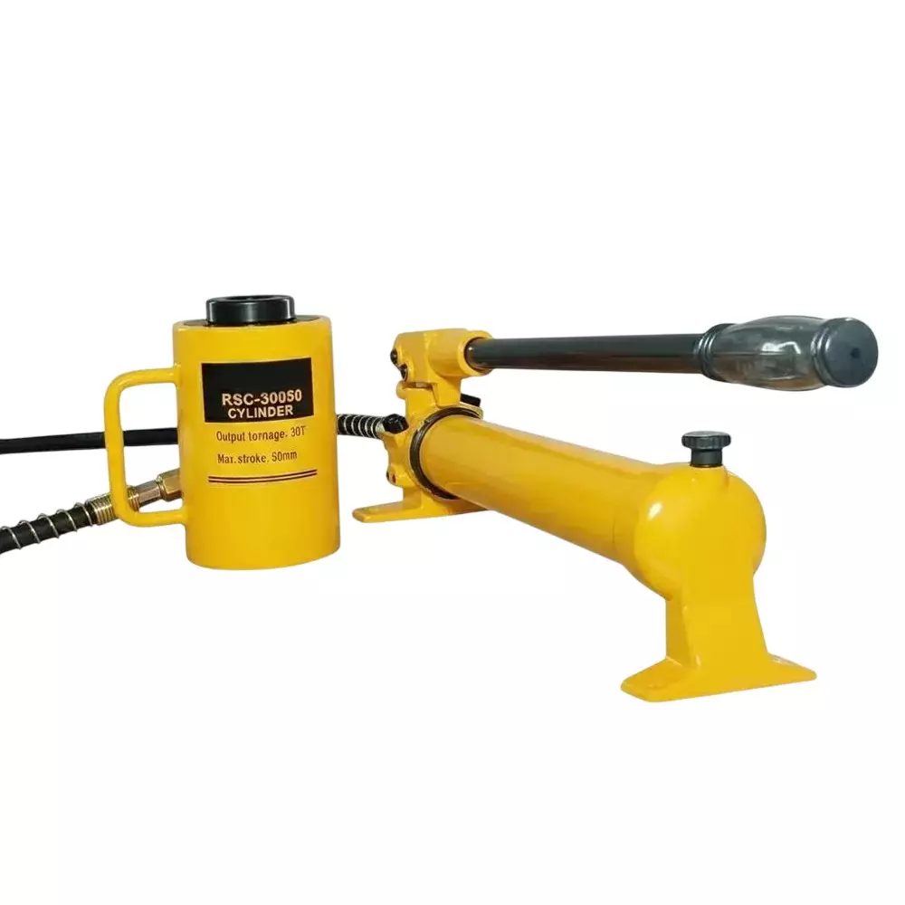 Hartley Hydraulic Cylinder Jack Kit with Hand Pump Metal 50 mm 30 Ton (30000 Kg) Load Capacity for Industrial Uses, RSC-3050+700