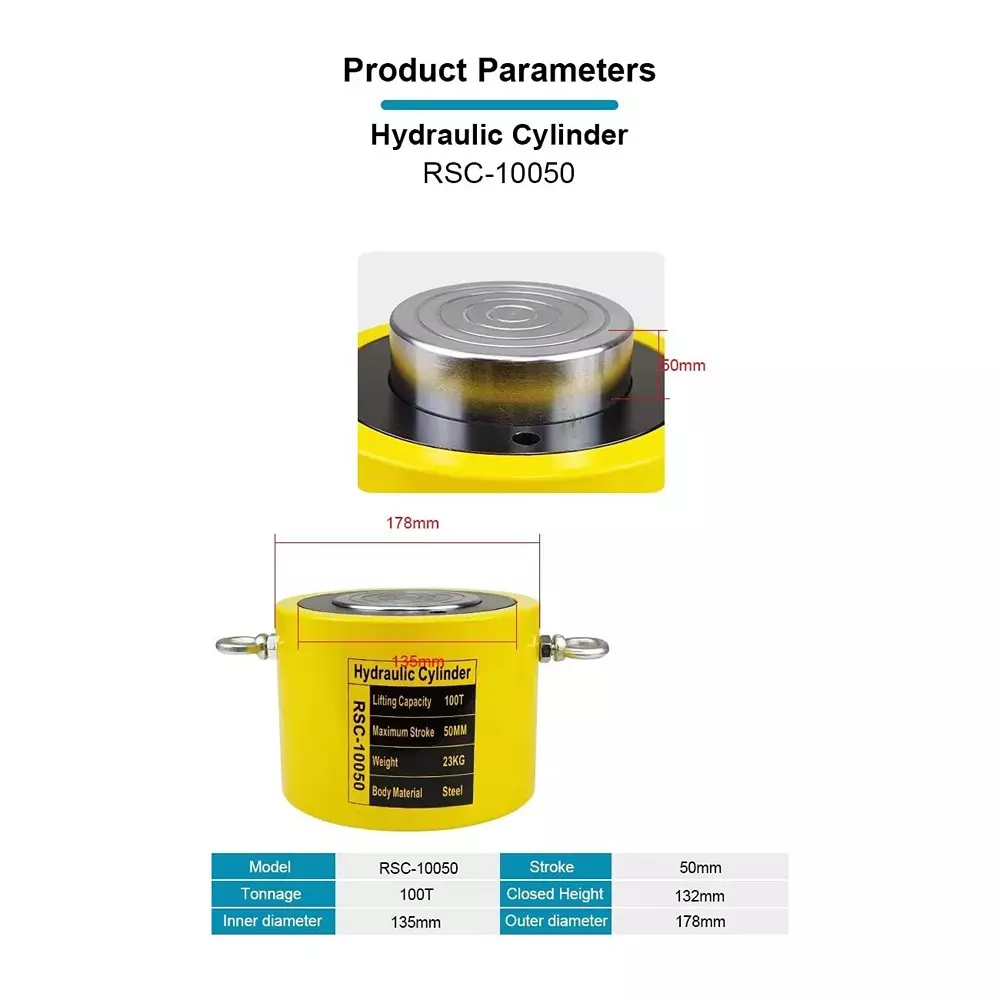 nutronics-hydraulic-cylinder-jack-kit-with-hand-pump-alloy-steel-50-mm-yellow-100-ton-100000-kg-load-capacity-for-industrial-use-rsc-10050700a