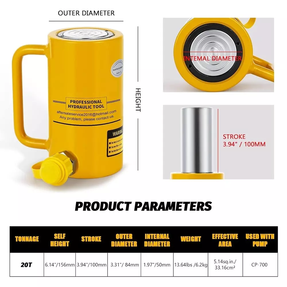 nutronics-hydraulic-cylinder-jack-kit-with-hand-pump-metal-100-mm-yellow-10-ton-10000-kg-load-capacity-for-industrial-use-rsc-10100180