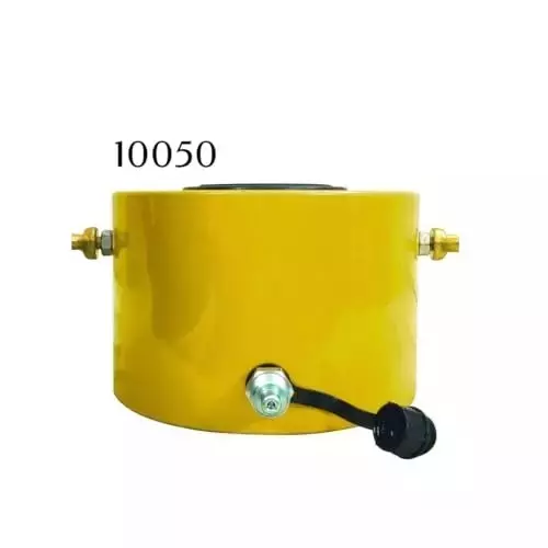 Hartley  Hydraulic Cylinder Jack with Hand Pump Kit 100 Ton (100000 Kg) Load Capacity Alloy Steel  Yellow, RSC-10050+700A