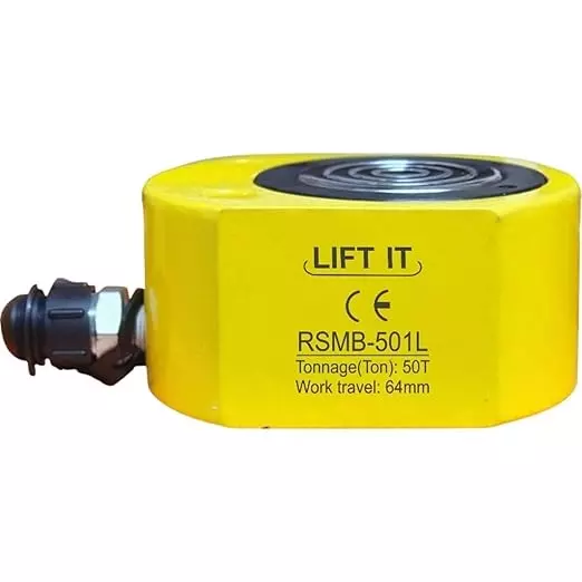 Liftit Hydraulic Multi Stage Jack 50 Ton Lifting 64 mm Stroke Length 138x115 mm Outside Dia., RSMB 50 1L