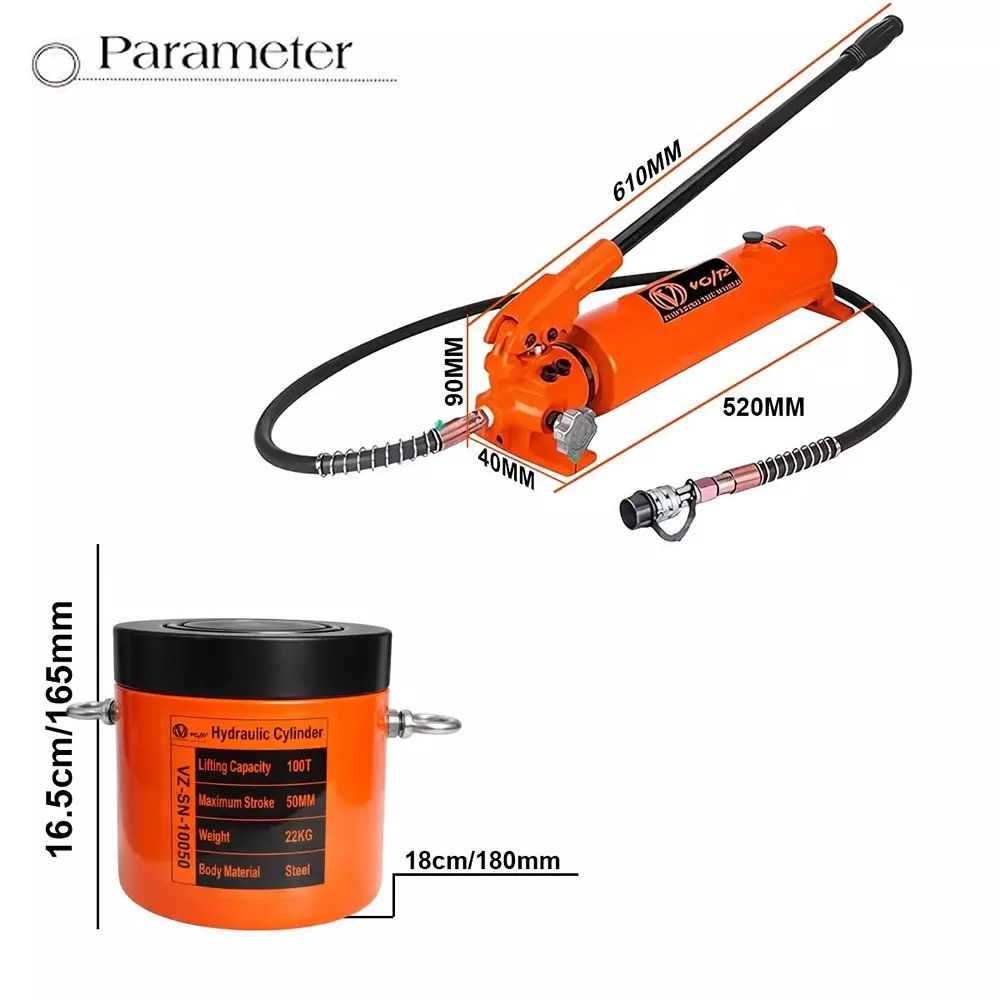 voltz-hydraulic-lifting-jack-with-cp-700a-hydraulic-pump-single-acting-100-ton-lifting-capacity-and-50-mm-stroke-vz-sn-10050