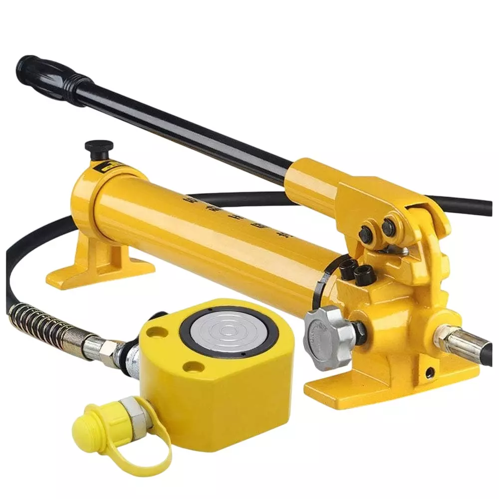 Nutronics Hydraulic Cylinder Jack Kit with Hand Pump ‎Alloy Steel 14 mm 30 Ton (30000 Kg) Load Capacity for Industrial Uses, FPY-30+700