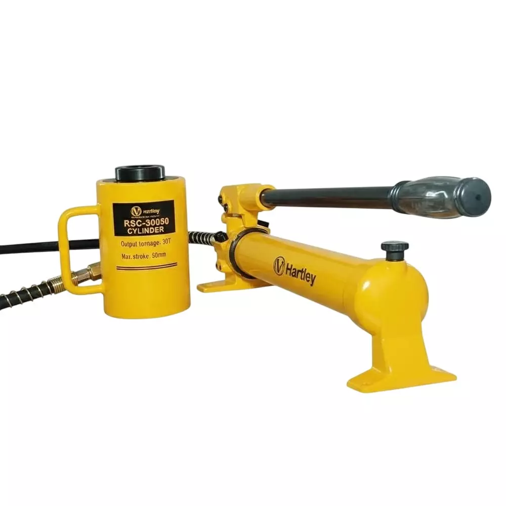 Nutronics Hydraulic Cylinder Jack Kit with Hand Pump Metal 50 mm 30 Ton (30000 Kg) Load Capacity for Industrial Uses, RSC-3050+700
