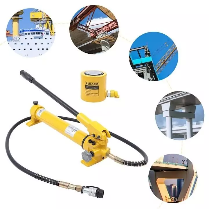 nutronics-hydraulic-cylinder-jack-kit-with-hand-pump-metal-50-mm-yellow-30-ton-30000-kg-load-capacity-for-industrial-use-rsc-3050700