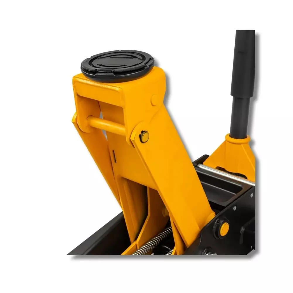JCB Hydraulic Floor Jack with Rubber Pad 3 Ton (3000 Kg) Iron & Rubber Yellow & Black for Automobile Industry, JCB-TH33013