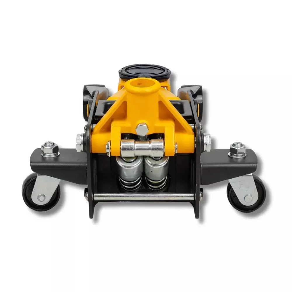 JCB Hydraulic Floor Jack with Rubber Pad 3 Ton (3000 Kg) Iron & Rubber Yellow & Black for Automobile Industry, JCB-TH33013