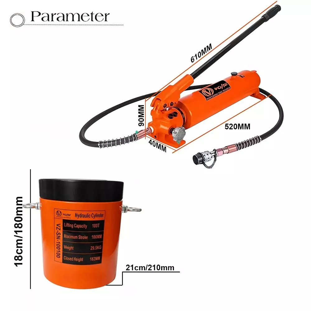 voltz-hydraulic-lifting-jack-with-cp-700a-hydraulic-pump-single-acting-100-ton-lifting-capacity-and-100-mm-stroke-vz-sn-100100