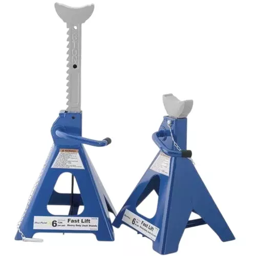 Blue-Point 3 Ton Load Capacity Jack Stand Pair 290-415 mm Lifting Height and Welded Steel Base, BLPJS3TAP