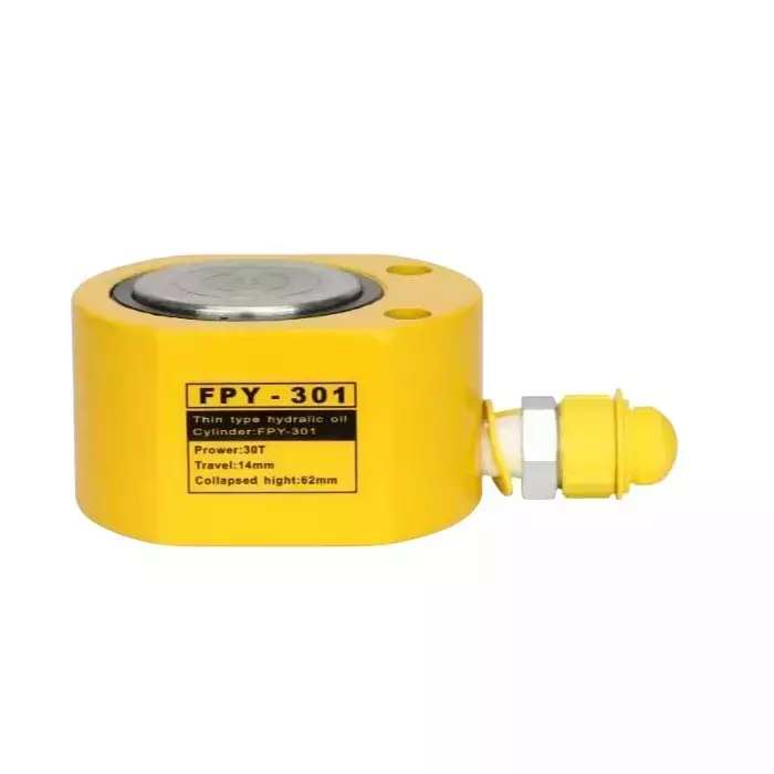 Hartley  Hydraulic Cylinder Jack with Hand Pump Kit 30 Ton (30000 Kg) Load Capacity Alloy Steel  Yellow, FPY-30+700