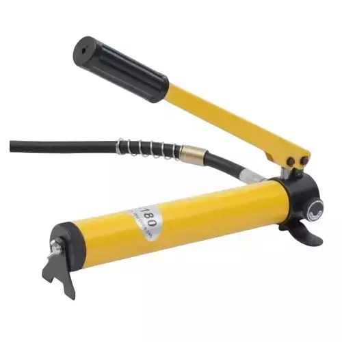 Hartley  Hydraulic Cylinder Jack with Hand Pump Single Acting Kit 10 Ton (10000 Kg) Load Capacity Metal  Yellow, RSC-10100+180