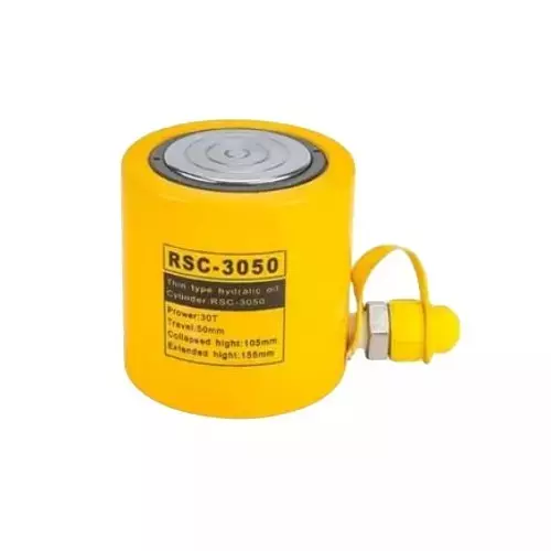 Hartley  Hydraulic Cylinder Jack with Hand Pump Single Acting Kit 30 Ton (30000 Kg) Load Capacity Metal  Yellow, RSC-3050+700