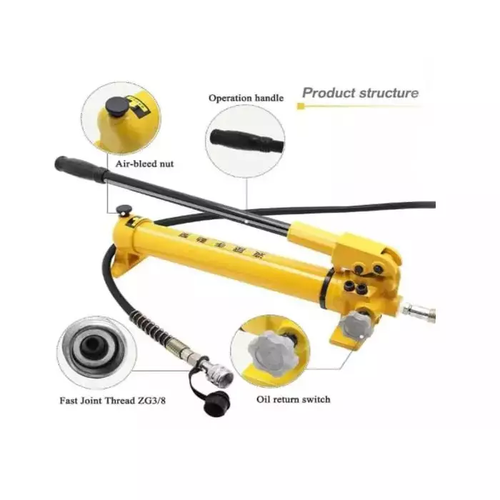 Hartley  Hydraulic Cylinder Jack with Hand Pump Single Acting Kit 30 Ton (30000 Kg) Load Capacity Metal  Yellow, RSC-3050+700
