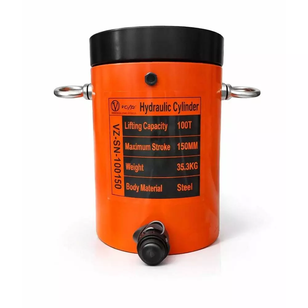 voltz-hydraulic-lifting-jack-with-cp-700a-hydraulic-pump-single-acting-100-ton-lifting-capacity-and-150-mm-stroke-vz-sn-100150