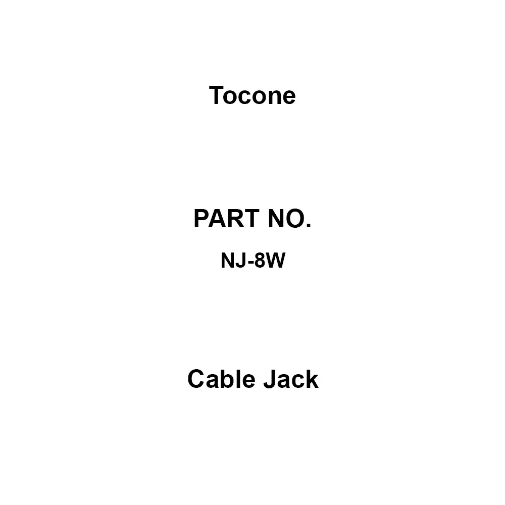 Tocone Cable Jack N type Connector Type Jack Cutting Shape Correspondence Rohs Directive, NJ-8W
