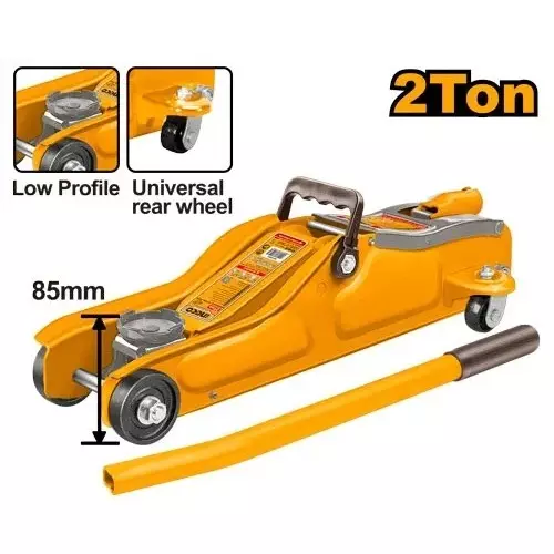 Ingco Hydraulic Floor Jack 2 Ton Load Capacity and 330 mm Maximum Height, HFJ202