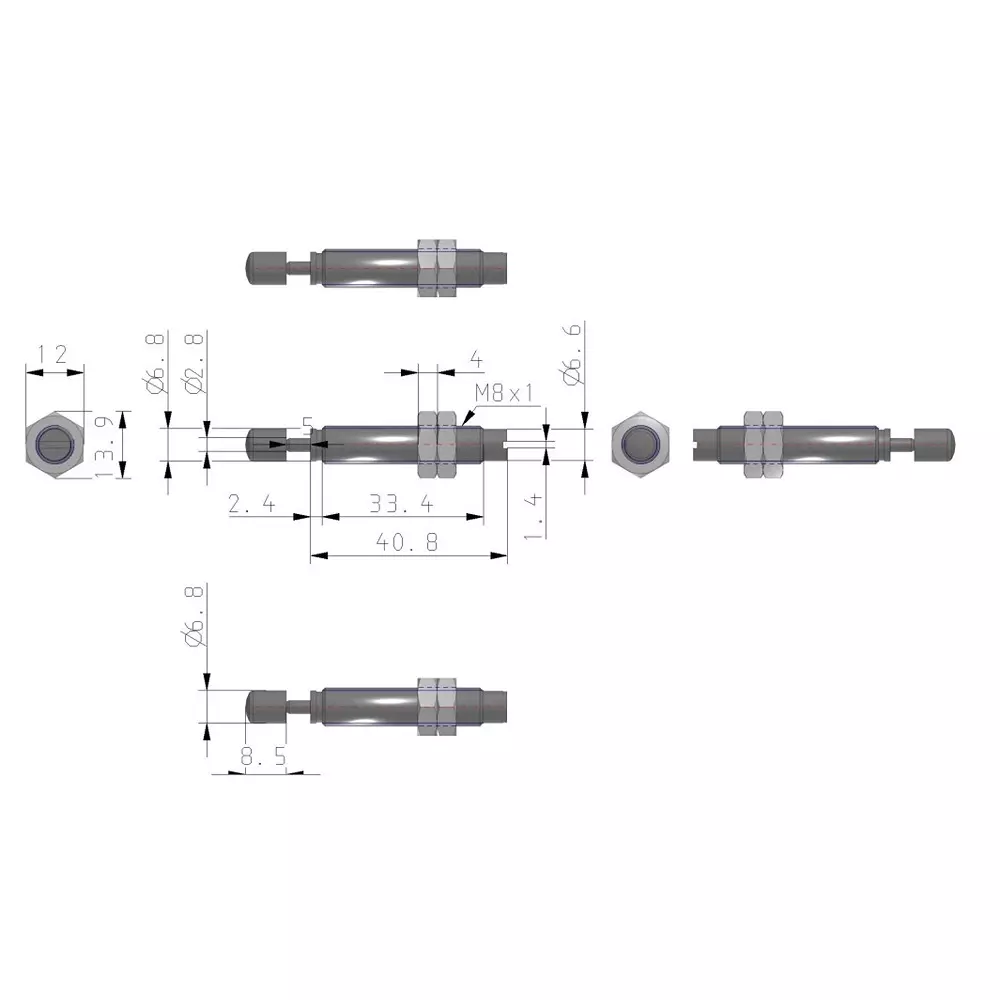 SMC RB 8x5 mm Shock Absorber with Cap, RBC0805