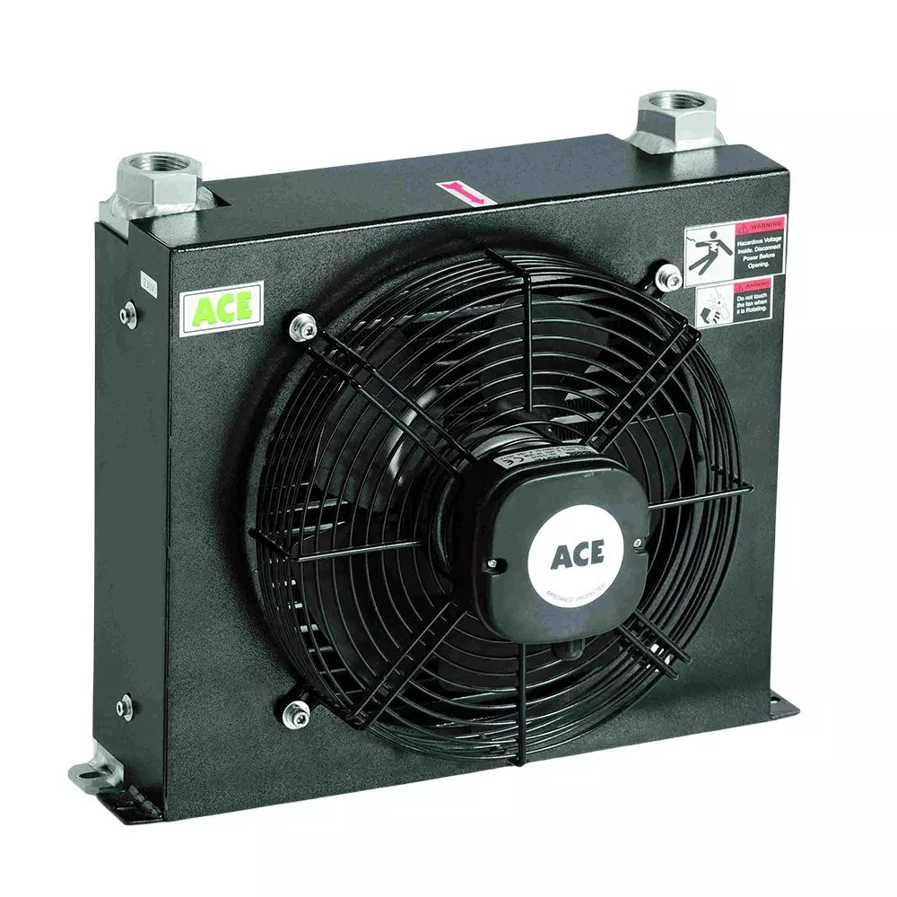 Coolace Air Cooled Oil Cooler 20-100 LPM Oil Flow Range 24 V DC Supply Voltage and 10 inch (250 mm) Fan Size, AH 1012