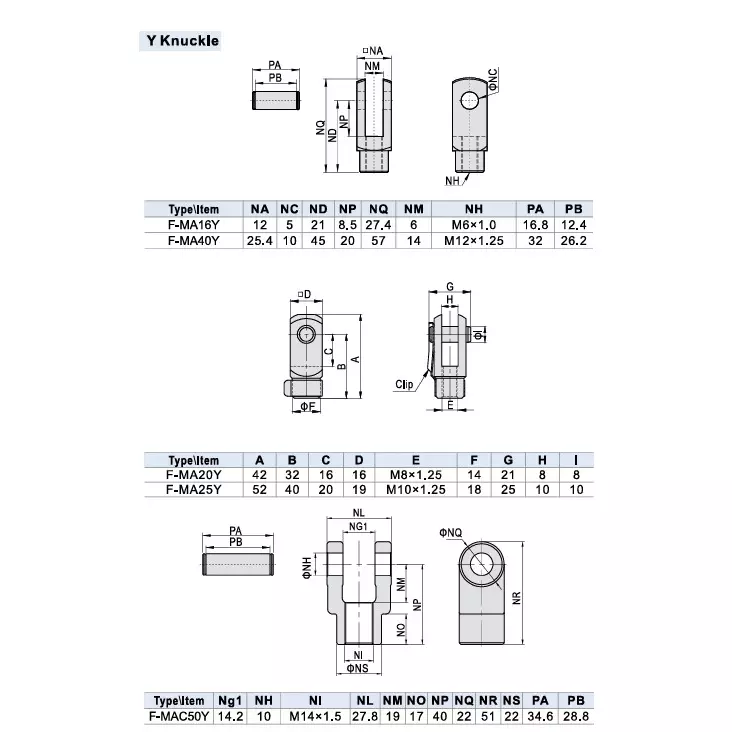 airtac-ypin-type-mounting-accessory-silver-color-metal-body-for-20-mm-bore-diameter-mar-series-cylinder