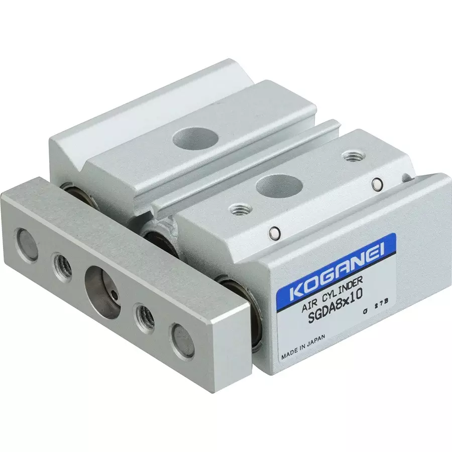 KOGANEI 20 mm Stroke Jig Cylinder with Guide Double Acting 8 mm Cylinder Diameter, SGDA8X20-L-ZE135A1