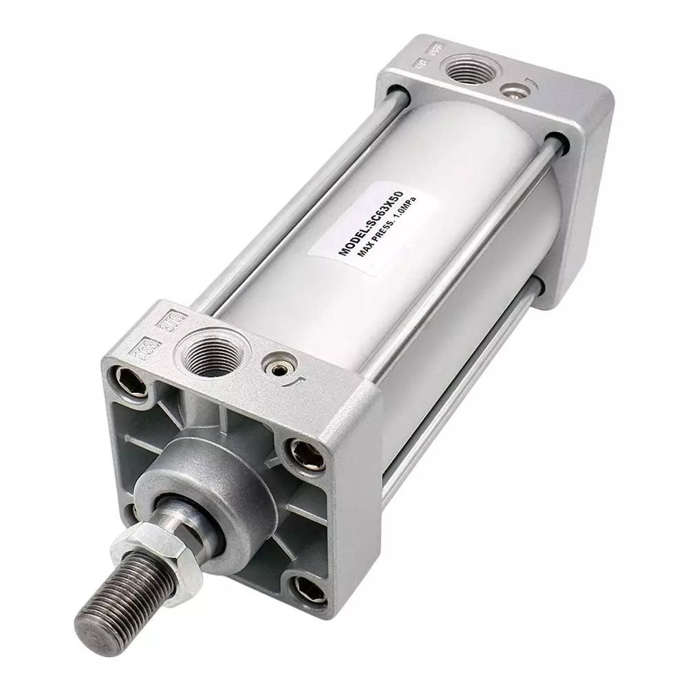 Invento Pneumatic Air Cylinder Double Acting Single Rod 63 mm Bore & 50 mm Stoke Size 1.0 MPa/145 PSI MAx. Pressure, SC 63 X 50