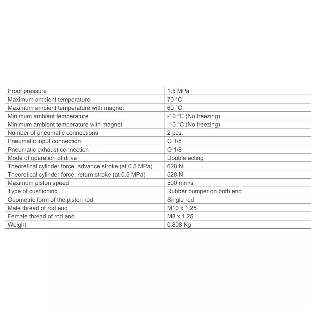 SMC 40 mm Bore Size 100 mm Stroke Auto Switching Compact ISO Cylinder, CD55B40-100M