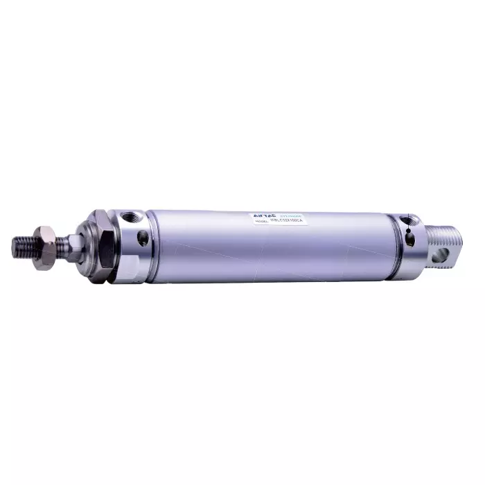 Airtac MBLC Series Pneumatic Mini Cylinder (Aluminum Barrel) Double Acting With Cushion 63 mm Bore Dia. 100 mm Stroke Length