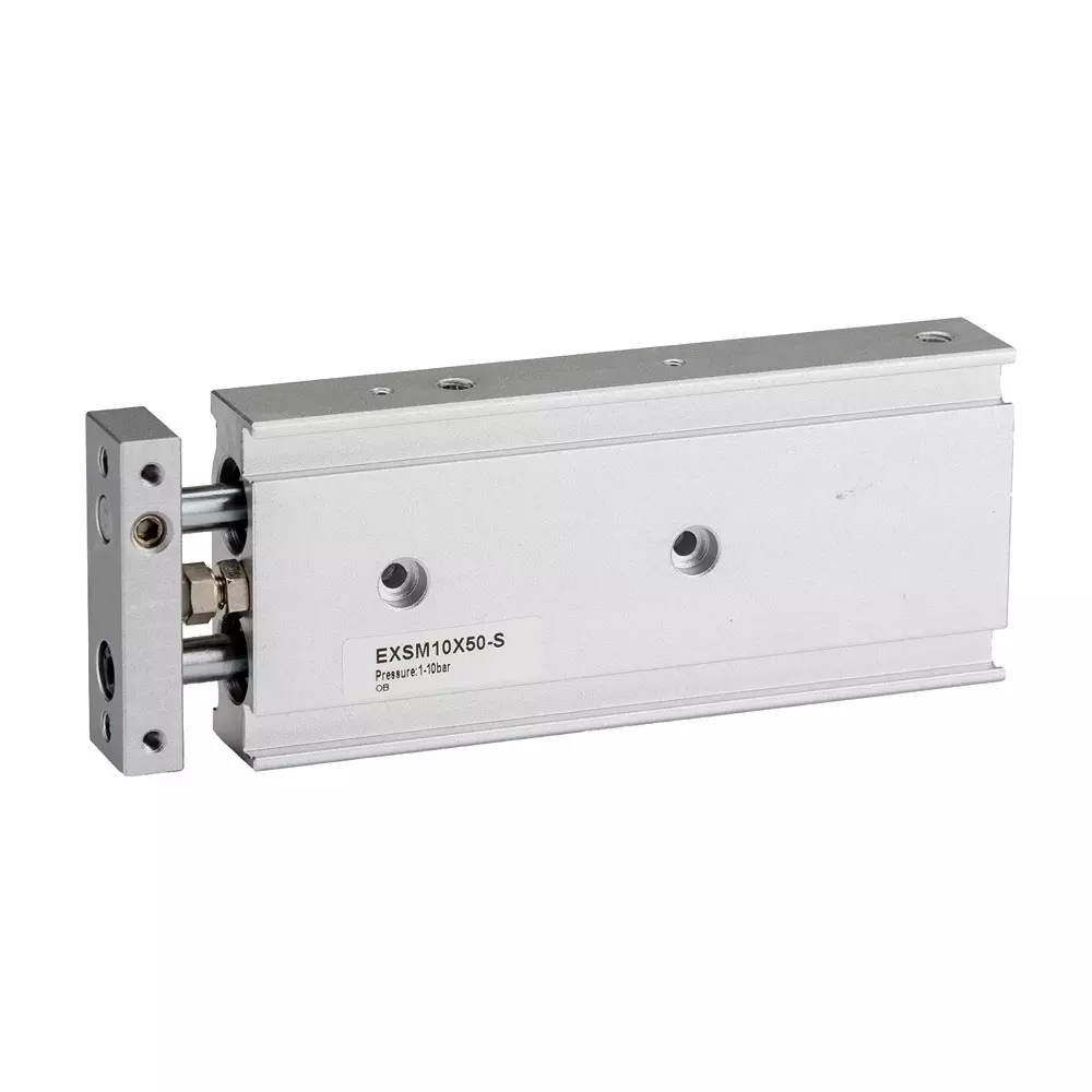 RS PRO Pneumatic Guided Cylinder 50 mm Stroke 10 bar Double Action M5 Connection, 180316