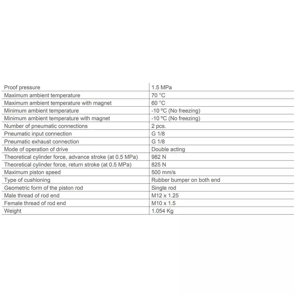 SMC 50 mm Bore Size 80 mm Stroke Auto Switching Compact ISO Cylinder, CD55B50-80M