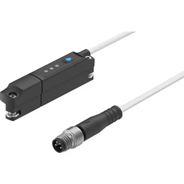 Festo Transmitter Pneumatic Cylinder Sensor, IP65, IP68, 15 - 30 V DC, Manual Operation, SDAT, with LED, SDAT-MHS-M50-1L-SV-E-0.3-M8
