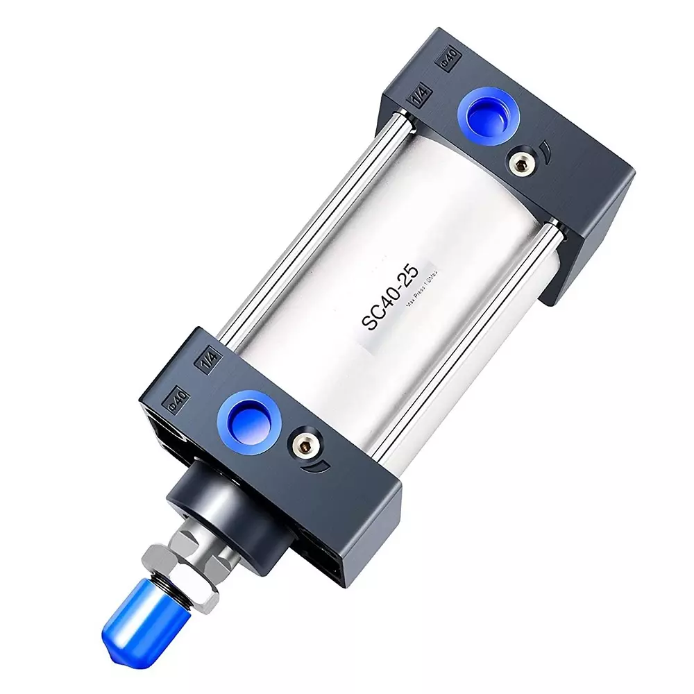 Invento Pneumatic Air Cylinder Double Acting Single Rod 40 mm Bore & 25 mm Stroke Size 1.0 MPa/145 PSI MAx. Pressure, SC 40 X 25