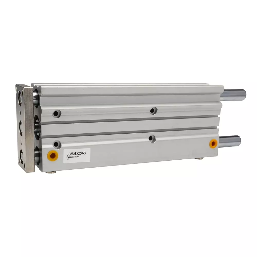 RS PRO Pneumatic Guided Cylinder 200 mm Stroke 10 bar Double Action G 1/8 Connection, 180293
