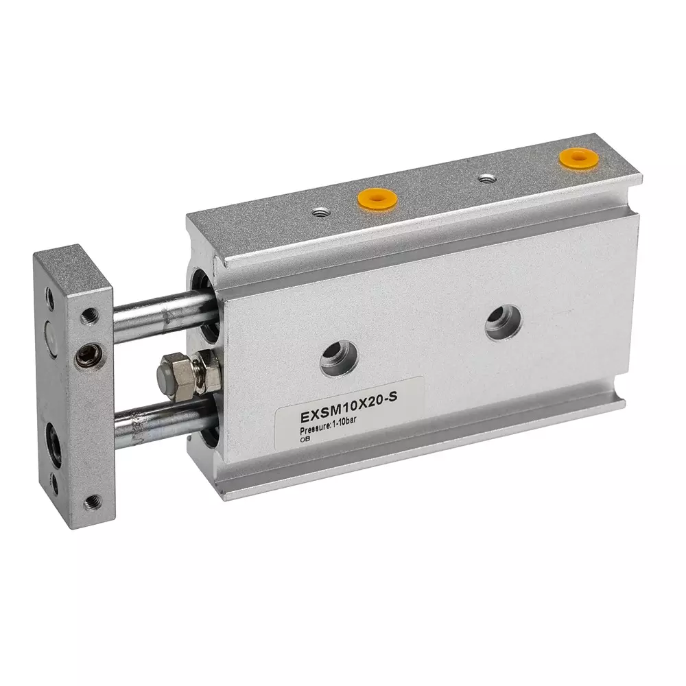 RS PRO Pneumatic Guided Cylinder 20 mm Stroke 10 bar Double Action M5 Connection, 180284