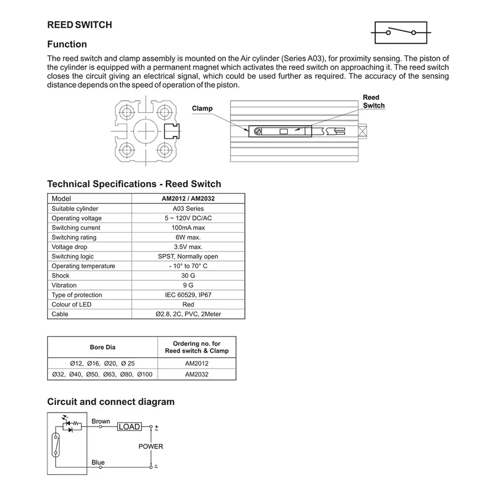 Janatics 32 x20 mm Double Acting Compact Cylinder Basic, A03032020O-M