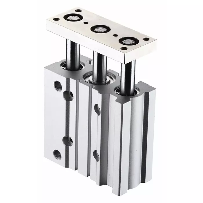 RS PRO Pneumatic Guided Cylinder 75 mm Stroke 10 bar Double Action G 1/8 Connection, 180299
