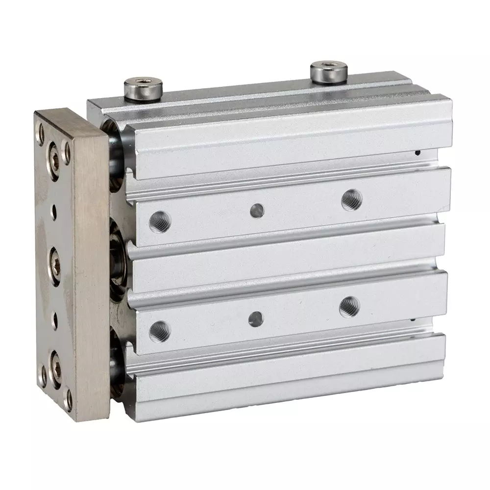 RS PRO Pneumatic Guided Cylinder 40 mm Stroke 10 bar Double Action M5 Connection, 180337