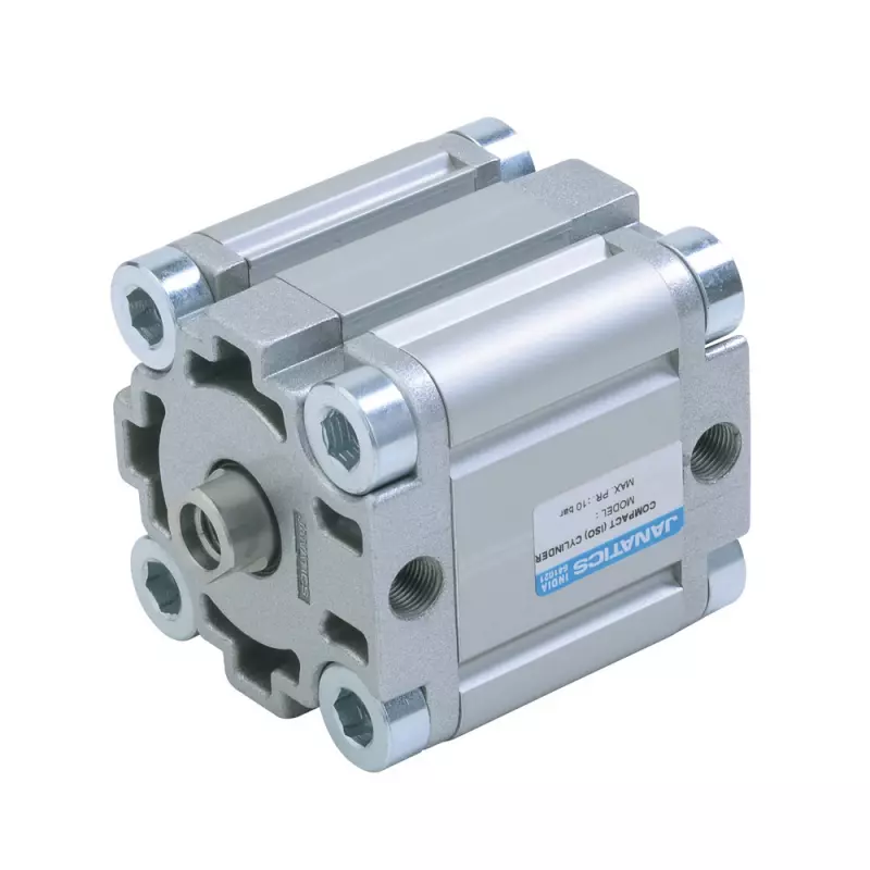 Janatics Compact Pneumatic Cylinder With Magnet 63 mm Bore Dia, 70 mm Stroke Length, A63063070O